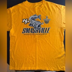 Nashville Predators Tee - Smashville Playoffs - Short Sleeve - Gold - Large